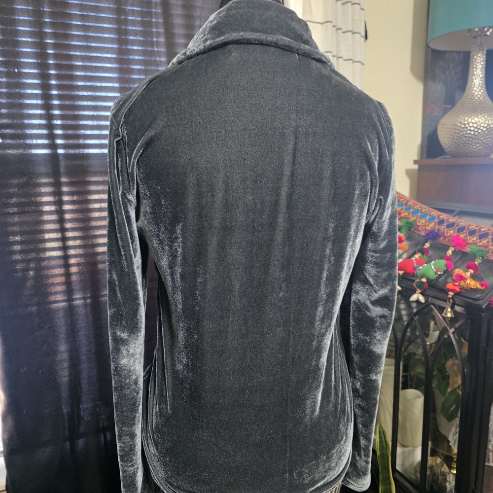 Scotch & Soda Maison Scotch Velvet Gray Women's Jacket Blazer Cardigan - Picture 4 of 7